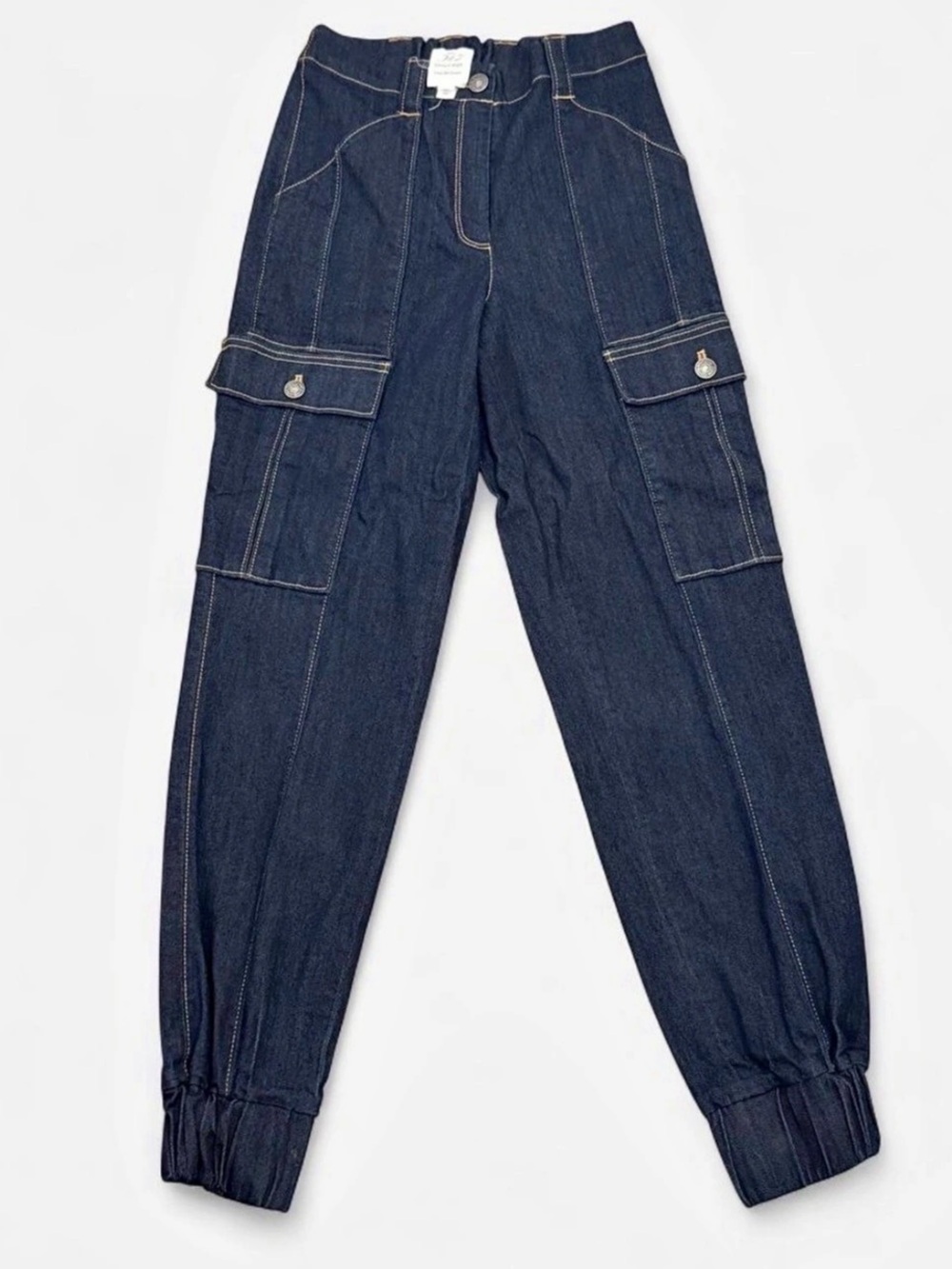 Cinq à Sept dark indigo denim cargo pants
